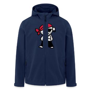 Pirate - Veste softshell homme en polyester recyclé Stanley/Stella - marine - Devant - AI Model Male 185 light (185cm)
