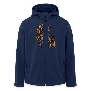 Jaguar - Recycelte Männer Softshell-Jacke von Stanley/Stella - Navy - Vorne - AI Model Male 185 light (185cm)