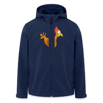 huhn - Recycelte Männer Softshell-Jacke von Stanley/Stella - Navy - Vorne - AI Model Male 185 light (185cm)