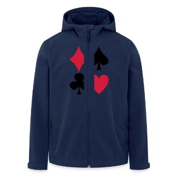 Poker - Recycelte Männer Softshell-Jacke von Stanley/Stella - Navy - Vorne - AI Model Male 185 light (185cm)