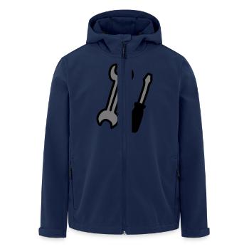 Werkzeuge - Recycelte Männer Softshell-Jacke von Stanley/Stella - Navy - Vorne - AI Model Male 185 light (185cm)