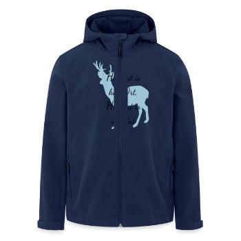 Hoamat G'fui - Recycelte Männer Softshell-Jacke von Stanley/Stella - Navy - Vorne - AI Model Male 185 light (185cm)
