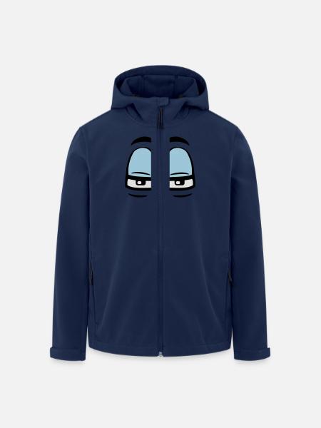 Skeptical Comic Face Judgmental Gaze - Men’s Recycled Softshell Jacket by Stanley/Stella - navy