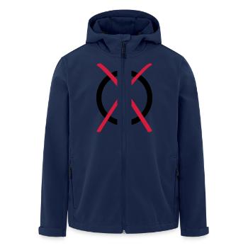 yes no ok election - Men’s Recycled Softshell Jacket by Stanley/Stella - navy - Front - AI Model Male 185 light (185cm)