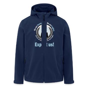 Anonymous - T-Shirt - Recycelte Männer Softshell-Jacke von Stanley/Stella - Navy - Vorne - AI Model Male 185 light (185cm)