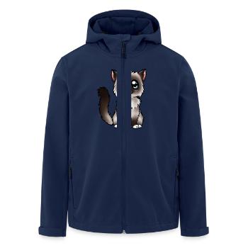 Birman - Seal Point - Veste softshell homme en polyester recyclé Stanley/Stella - marine - Devant - AI Model Male 185 light (185cm)
