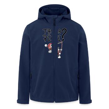 T'as la pêche ? - Veste softshell homme en polyester recyclé Stanley/Stella - marine - Devant - AI Model Male 185 light (185cm)