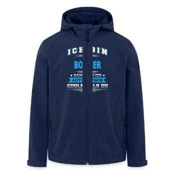 BOWLER - Recycelte Männer Softshell-Jacke von Stanley/Stella - Navy - Vorne - AI Model Male 185 light (185cm)