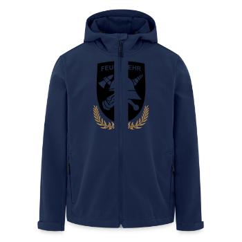 Feuerwehr Logo Wappenform - Recycelte Männer Softshell-Jacke von Stanley/Stella - Navy - Vorne - AI Model Male 185 light (185cm)
