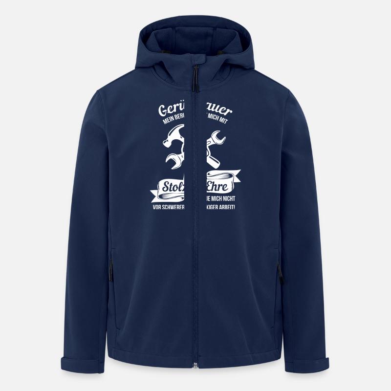 Gerüstbau Gerüstbauer Motiv Stolz und Ehre - Recycelte Männer Softshell-Jacke von Stanley/Stella - Navy