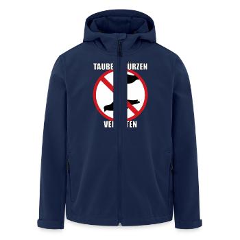 Tauben würzen verboten - Recycelte Männer Softshell-Jacke von Stanley/Stella - Navy - Vorne - AI Model Male 185 light (185cm)