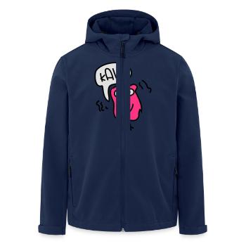 Kalt - Recycelte Männer Softshell-Jacke von Stanley/Stella - Navy - Vorne - AI Model Male 185 light (185cm)