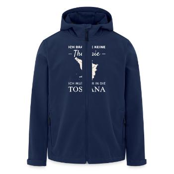 Toskana Therapie - Recycelte Männer Softshell-Jacke von Stanley/Stella - Navy - Vorne - AI Model Male 185 light (185cm)