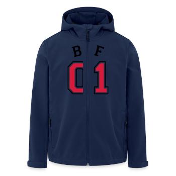 BFF 01 - meilleur ami 01 - meilleur ami - amis - Veste softshell homme en polyester recyclé Stanley/Stella - marine - Devant - AI Model Male 185 light (185cm)