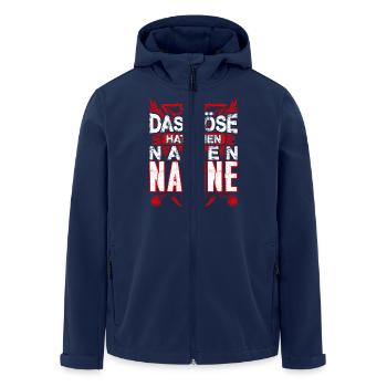 NADINE - böse - Recycelte Männer Softshell-Jacke von Stanley/Stella - Navy - Vorne - AI Model Male 185 light (185cm)