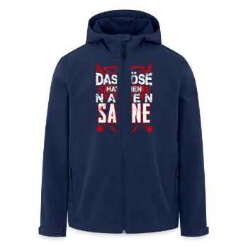 SABINE - böse - Recycelte Männer Softshell-Jacke von Stanley/Stella - Navy - Vorne - AI Model Male 185 light (185cm)