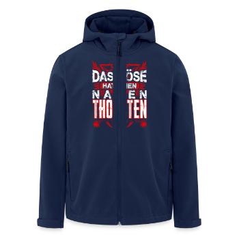 THORSTEN - Name - Recycelte Männer Softshell-Jacke von Stanley/Stella - Navy - Vorne - AI Model Male 185 light (185cm)