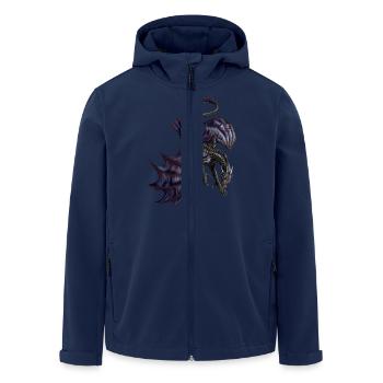 Schwarzer Drache - Men’s Recycled Softshell Jacket by Stanley/Stella - navy - Front - AI Model Male 185 light (185cm)