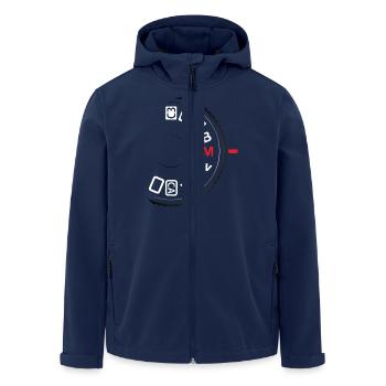 Shoot M - Men’s Recycled Softshell Jacket by Stanley/Stella - navy - Front - AI Model Male 185 light (185cm)