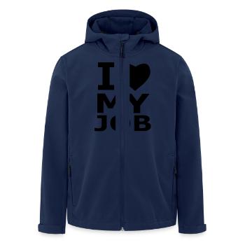 I ♥ my job - Men’s Recycled Softshell Jacket by Stanley/Stella - navy - Front - AI Model Male 185 light (185cm)