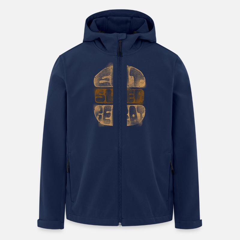 Burger Eat Sleep Repeat - Men’s Recycled Softshell Jacket by Stanley/Stella - navy