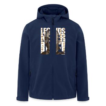 legends never die - Recycelte Männer Softshell-Jacke von Stanley/Stella - Navy - Vorne - AI Model Male 185 light (185cm)