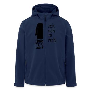 Kiss my ass - Men’s Recycled Softshell Jacket by Stanley/Stella - navy - Front - AI Model Male 185 light (185cm)