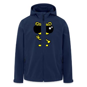 Cooler Lustiger Tiger - Recycelte Männer Softshell-Jacke von Stanley/Stella - Navy - Vorne - AI Model Male 185 light (185cm)