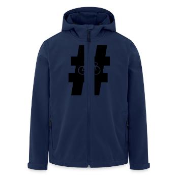 Hashtag Vélo - Veste softshell homme en polyester recyclé Stanley/Stella - marine - Devant - AI Model Male 185 light (185cm)