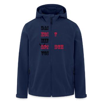 Das kommt mir Spanisch vor - Recycelte Männer Softshell-Jacke von Stanley/Stella - Navy - Vorne - AI Model Male 185 light (185cm)