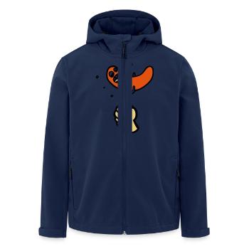 dessin saucisse cartoon BBQ drôle - Veste softshell homme en polyester recyclé Stanley/Stella - marine - Devant - AI Model Male 185 light (185cm)