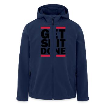Get Shit Done - Veste softshell homme en polyester recyclé Stanley/Stella - marine - Devant - AI Model Male 185 light (185cm)
