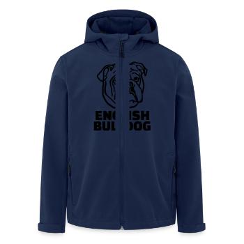 Bulldogge - Recycelte Männer Softshell-Jacke von Stanley/Stella - Navy - Vorne - AI Model Male 185 light (185cm)
