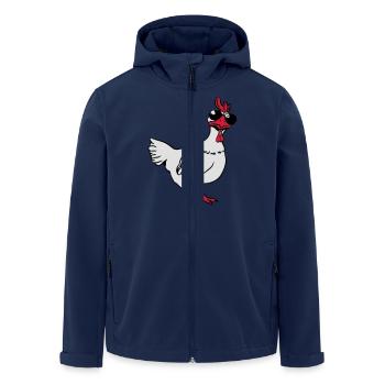 Chicken sunglasses cool - Men’s Recycled Softshell Jacket by Stanley/Stella - navy - Front - AI Model Male 185 light (185cm)