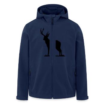 cerf - Veste softshell homme en polyester recyclé Stanley/Stella - marine - Devant - AI Model Male 185 light (185cm)