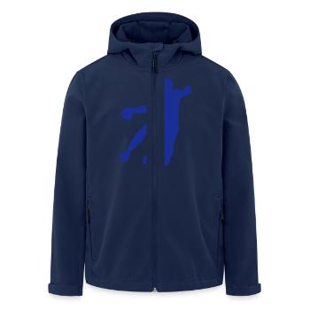 handball hand players 2101 - Men’s Recycled Softshell Jacket by Stanley/Stella - navy - Front - AI Model Male 185 light (185cm)