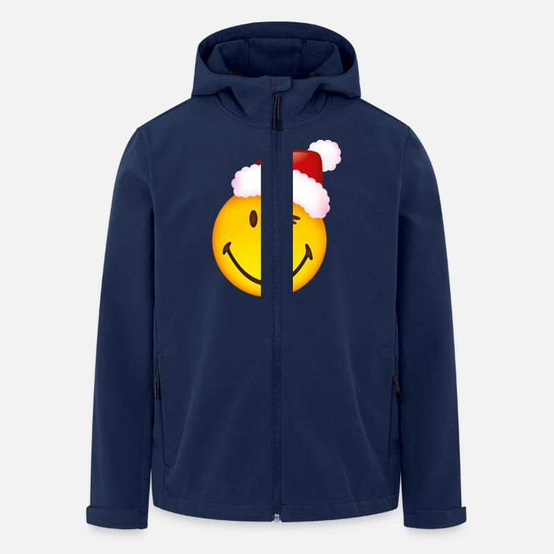 Smiley Santa Claus - Recycelte Männer Softshell-Jacke von Stanley/Stella - Navy