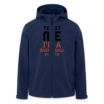 Basketball - Basket ball - Basket-ball - Baskette - Men’s Recycled Softshell Jacket by Stanley/Stella - navy - Front - AI Model Male 185 light (185cm)
