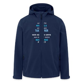 taxifahrer - Recycelte Männer Softshell-Jacke von Stanley/Stella - Navy - Vorne - AI Model Male 185 light (185cm)