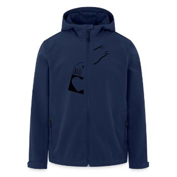 label price tag heart offspring cooked baked baby - Men’s Recycled Softshell Jacket by Stanley/Stella - navy - Front - AI Model Male 185 light (185cm)