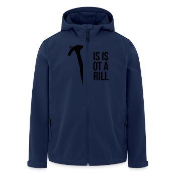 this is not a drill - Men’s Recycled Softshell Jacket by Stanley/Stella - navy - Front - AI Model Male 185 light (185cm)
