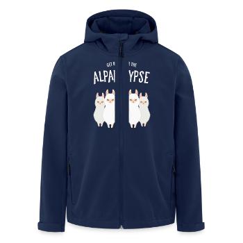 Get Ready For The Alpakalypse - Alpaka Halloween - Men’s Recycled Softshell Jacket by Stanley/Stella - navy - Front - AI Model Male 185 light (185cm)