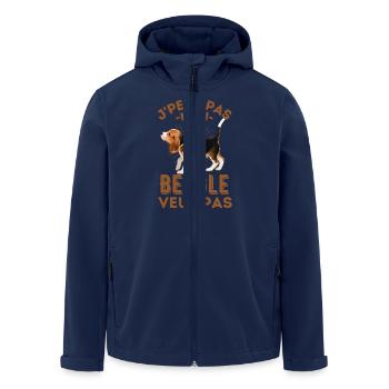 Chien de race beagle - Veste softshell homme en polyester recyclé Stanley/Stella - marine - Devant - AI Model Male 185 light (185cm)