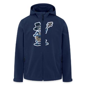 Cooles Skelett mit Gitarre Lustig - Recycelte Männer Softshell-Jacke von Stanley/Stella - Navy - Vorne - AI Model Male 185 light (185cm)