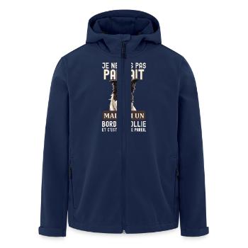 Pas parfait mais j ai un border collie 5 - Veste softshell homme en polyester recyclé Stanley/Stella - marine - Devant - AI Model Male 185 light (185cm)