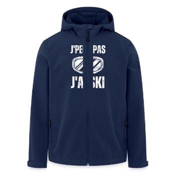 Humour ski skieur 1 - Veste softshell homme en polyester recyclé Stanley/Stella - marine - Devant - AI Model Male 185 light (185cm)