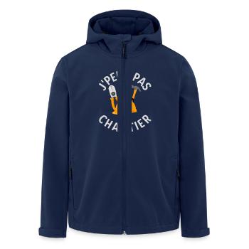 Chantier de construction 2 - Veste softshell homme en polyester recyclé Stanley/Stella - marine - Devant - AI Model Male 185 light (185cm)
