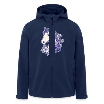 Cheval Enfants - Veste softshell homme en polyester recyclé Stanley/Stella - marine - Devant - AI Model Male 185 light (185cm)