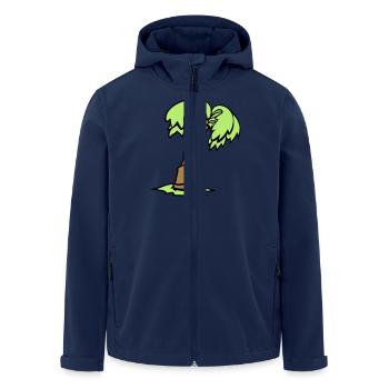 Palm Tree Island Tree Plage Vacances Noix de Mer Cool - Veste softshell homme en polyester recyclé Stanley/Stella - marine - Devant - AI Model Male 185 light (185cm)