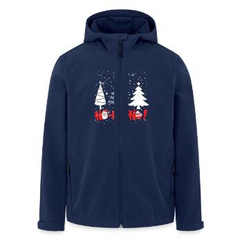 Hohoho-Weihnachtsbäume - Recycelte Männer Softshell-Jacke von Stanley/Stella - Navy - Vorne - AI Model Male 185 light (185cm)